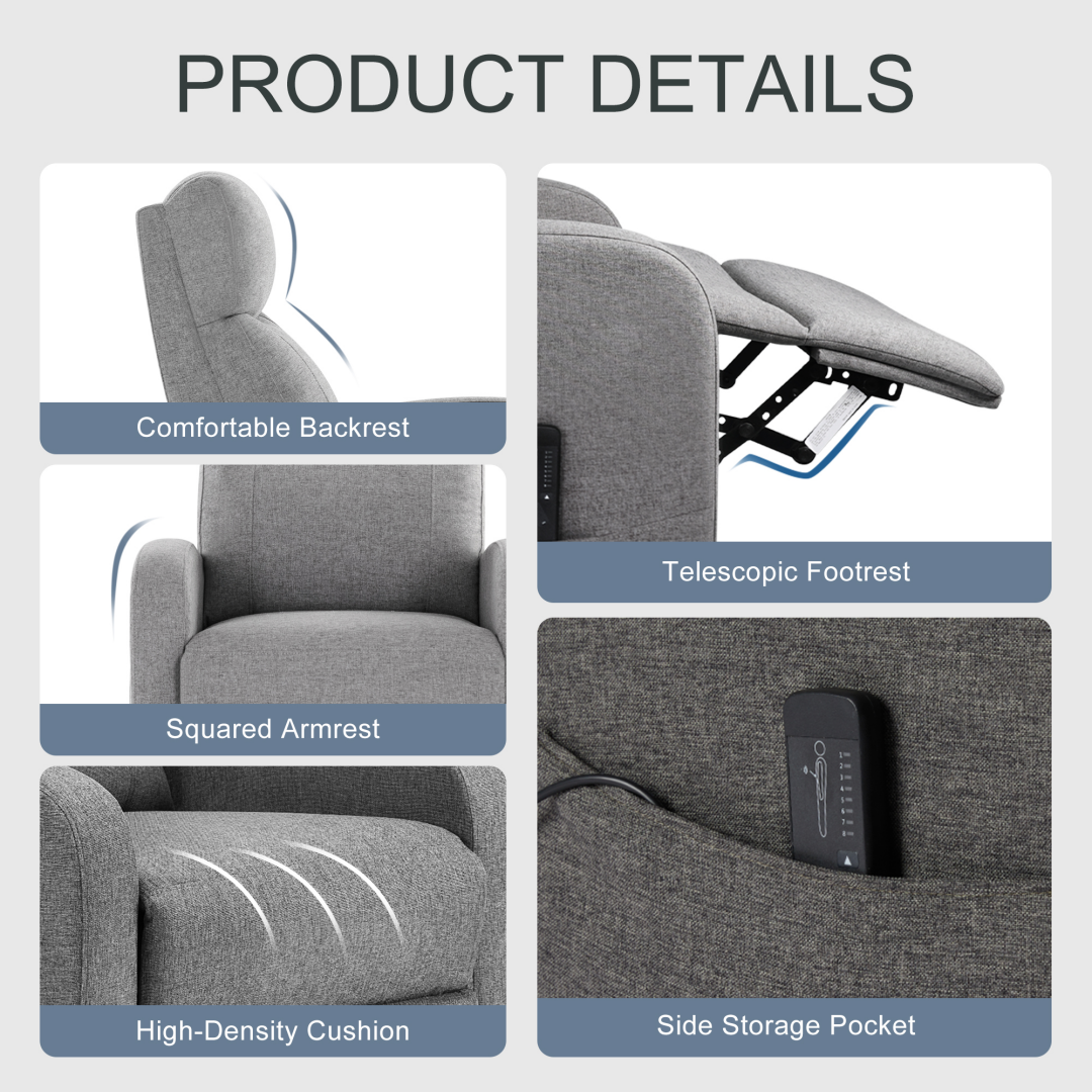Recliner Chair PU Leather Recliner Sofa No Massage