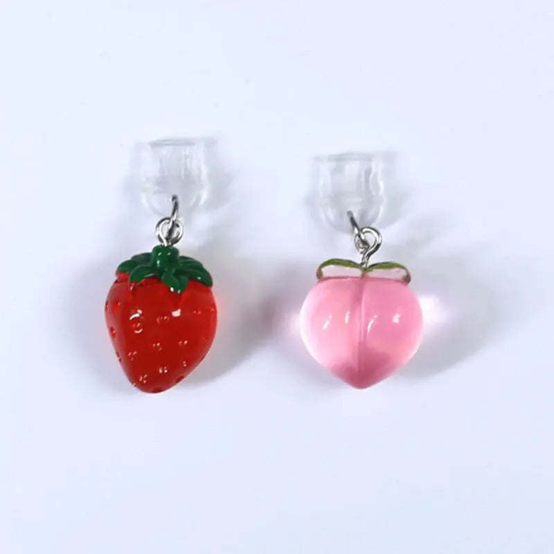 Fruit Mobile Phone With Hole Charging Port Universal Dust Plug