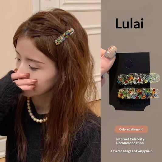 Dopamine-colored Diamond Hair Clip For Women