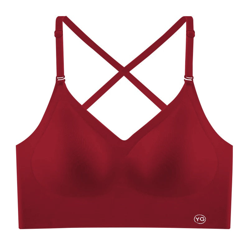 U-shaped Beauty Back Underwear Women's Small Chest Push-up Strap Chest Pad Backless Bra