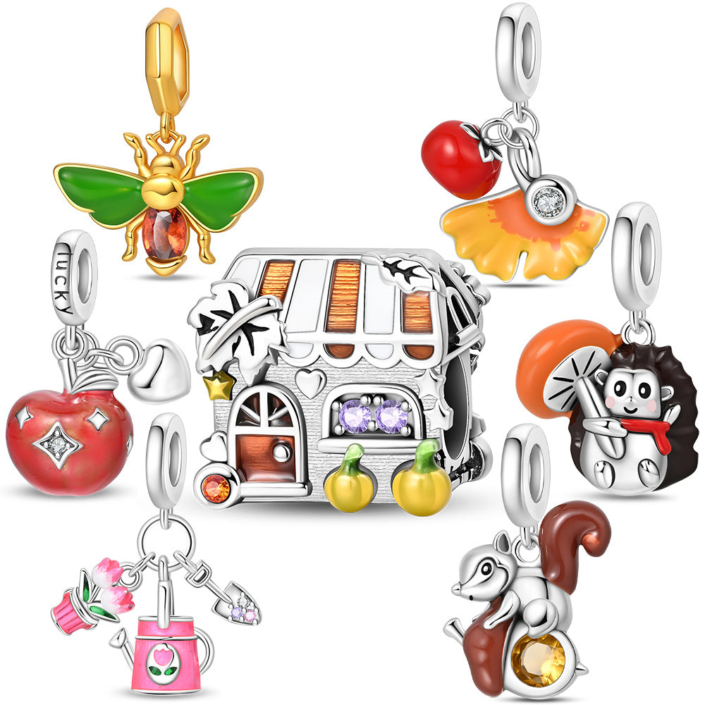 Autumn Harvest Little Bee DIY Silver-plated Beaded Bracelet Accessories