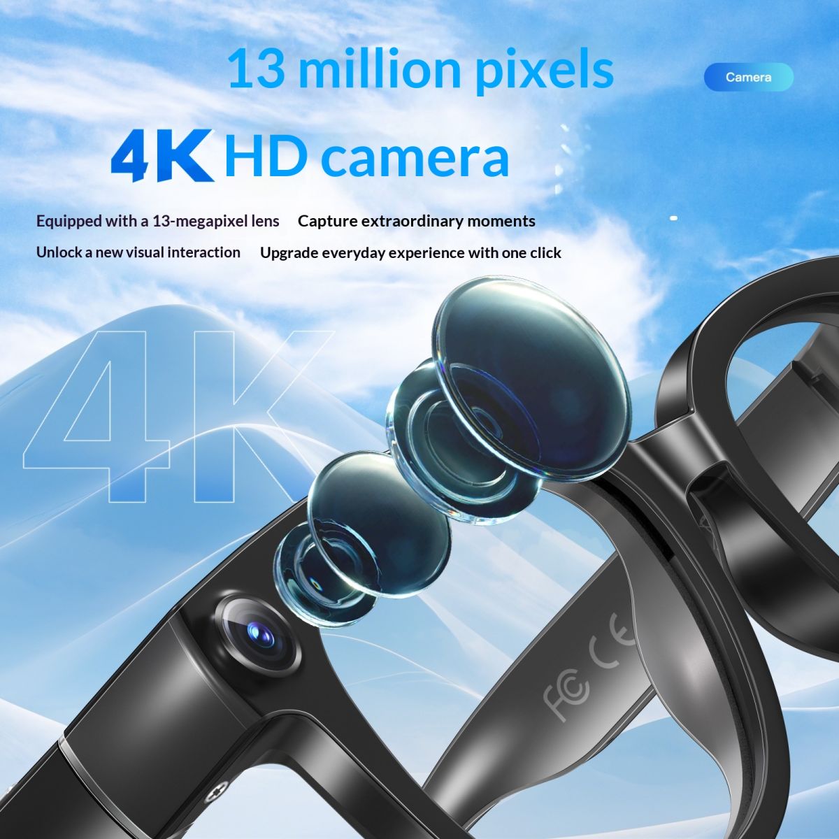 AI Smart Glasses With Ultra-high-definition Photo And Video Recording Plus Calling