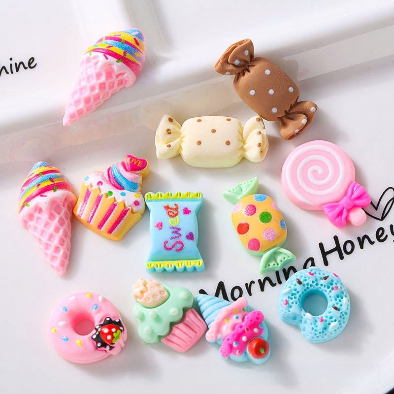 Cartoon Candy Ice Cream Donut Ornament Accessories