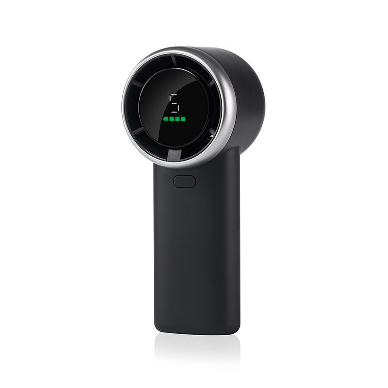 Handheld High-speed Turbine Fan Outdoor Cooling Portable Violent Wind USB Battery Digital Display Desktop
