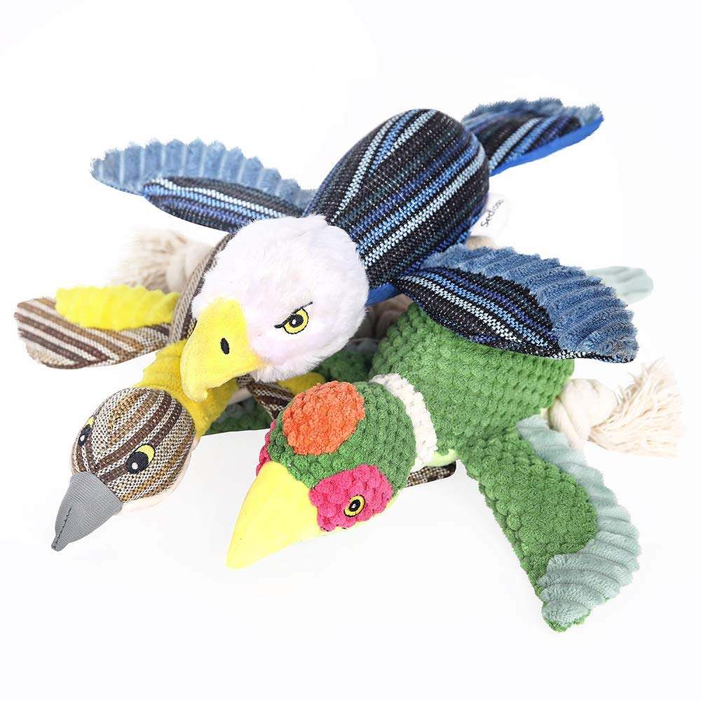 Dog Toys Set, Large Dogs Toy, Stuffed Animal Dog Chew Toy, Soft Plush Dogs Toys Pack For Small. Middle, Large Breed, Birds