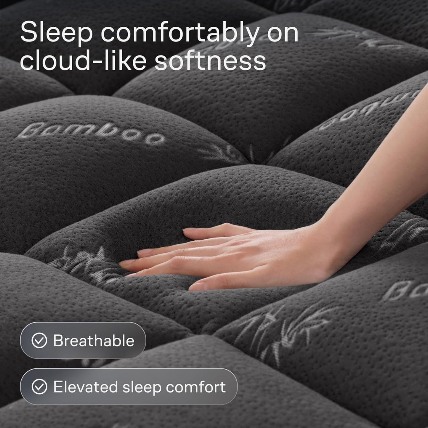 Bamboo Fiber Cooling Thickened Mattress Topper