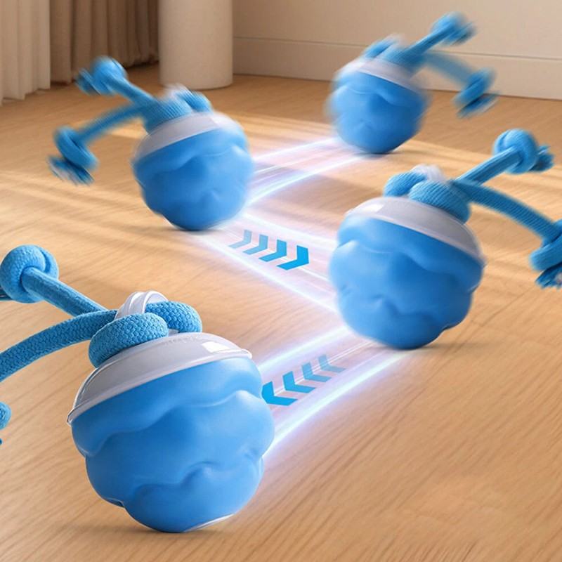 The Chase Buddy Dog Boredom Stimulating Toy  Smart Pet Puppy Ball With Ropes