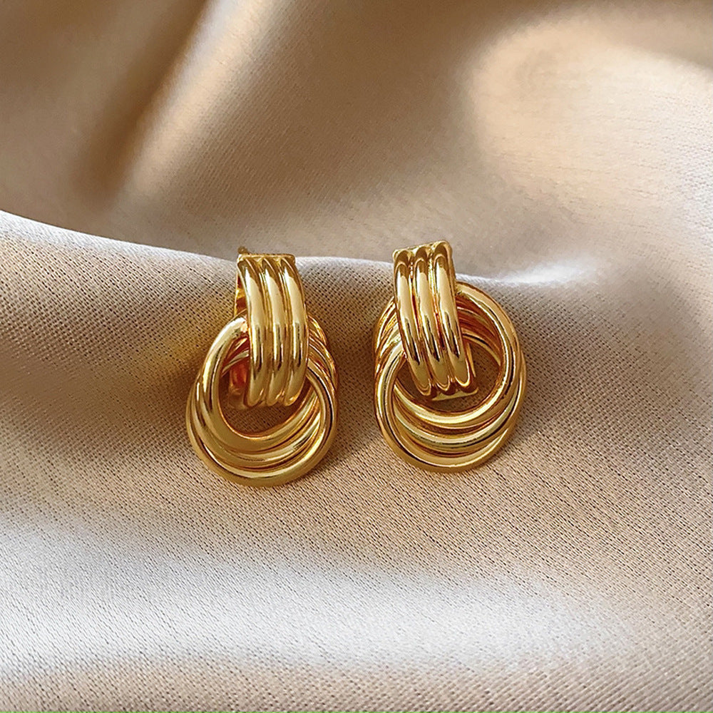 Best-selling Golden Circular Geometric Twisted Multi-layer Braided Design