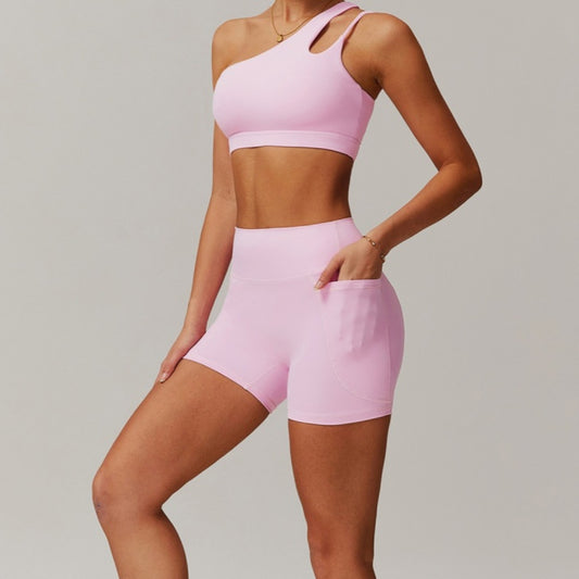Irregular-Strap Running And Fitness Tank Top