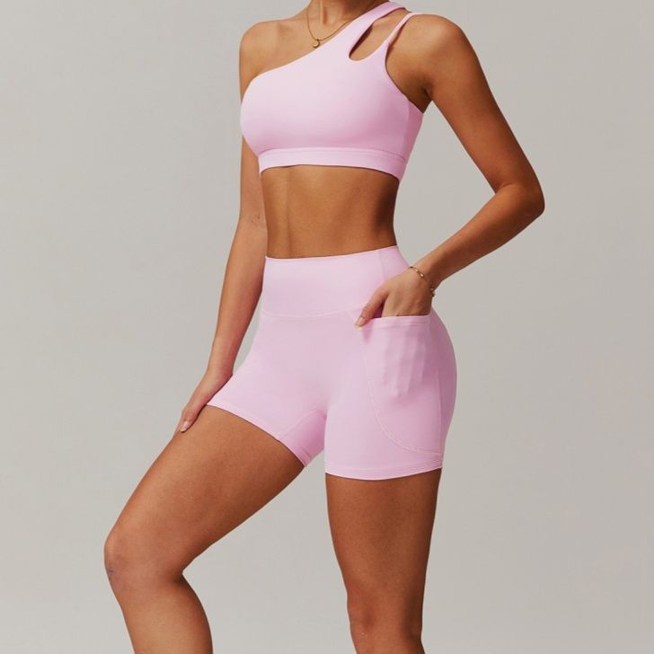 Irregular-Strap Running And Fitness Tank Top