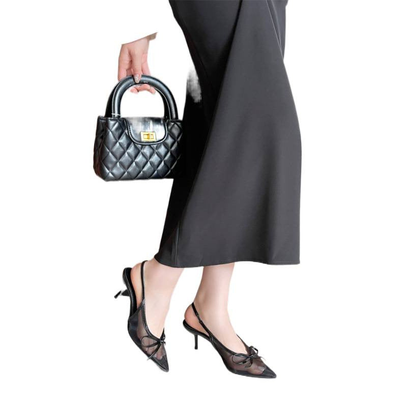 New Mesh Breathable Womens High-heeled Sandals