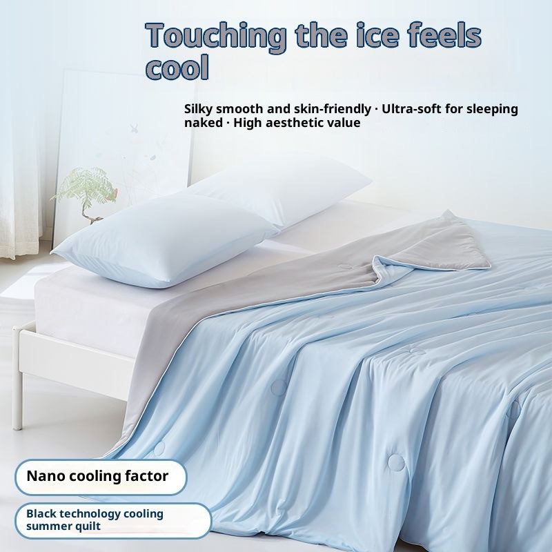 Small Cooling Summer Air-Conditioning Cool-Feel Ice Silk Summer Blanket