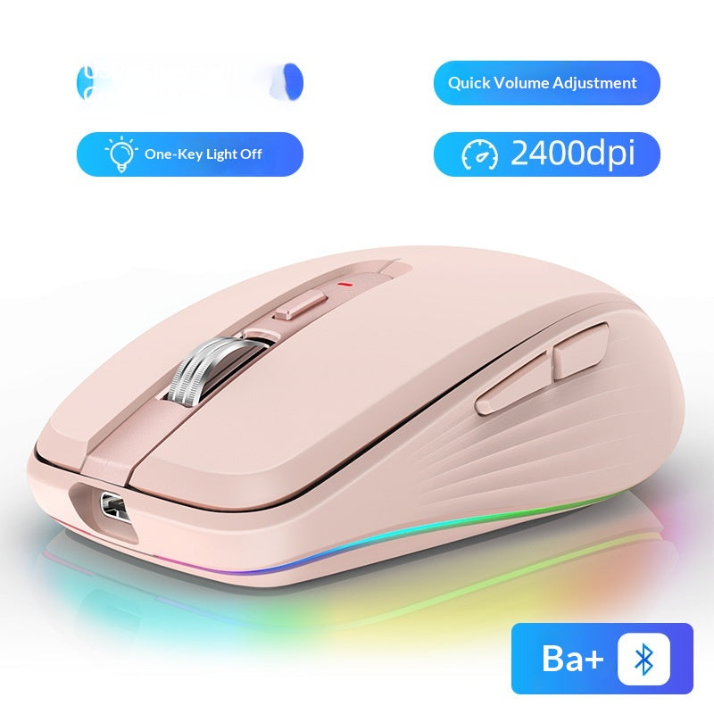 Bluetooth Wireless Charging Portable Office Mouse With Dual-mode Connectivity