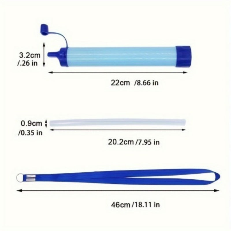 Personal Water Filter For Hiking, RV Camping, Travel, And Emergency Preparedness