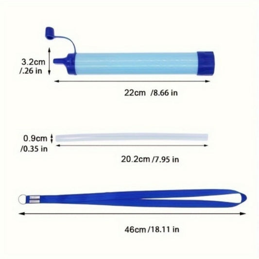 Personal Water Filter For Hiking, RV Camping, Travel, And Emergency Preparedness