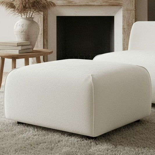 Plush Square Ottoman - Multi-Functional Extra Seating For Living Room & Home