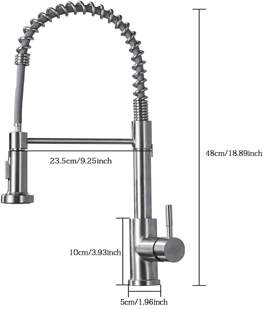 Modern Monobloc Pull Out Kitchen Mixer Tap Dual Spout Spray Single Lever 360
