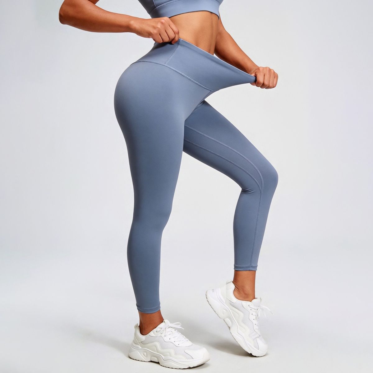 Long Seamless High-waisted Butt-lifting Yoga Pants For Sports And Running