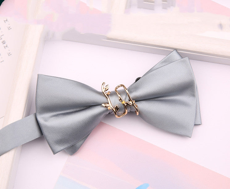 Wedding Solid Color Best Man With Branch Bow Men's Wedding Suit Tide