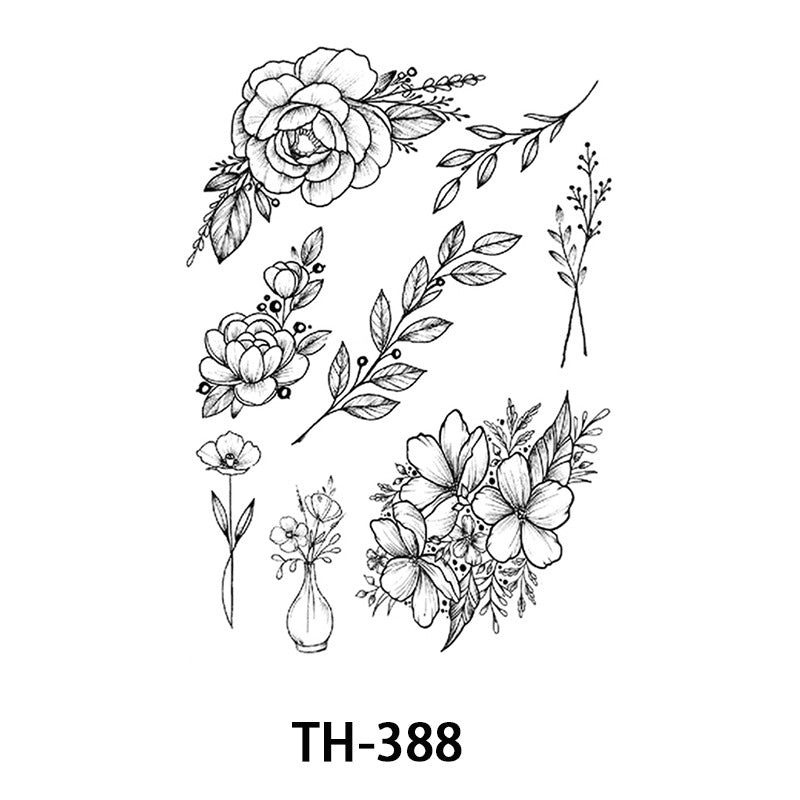 Half-sleeve Tattoo Stickersfox Wolf Head Floral Designs And Morerealistic Body Art