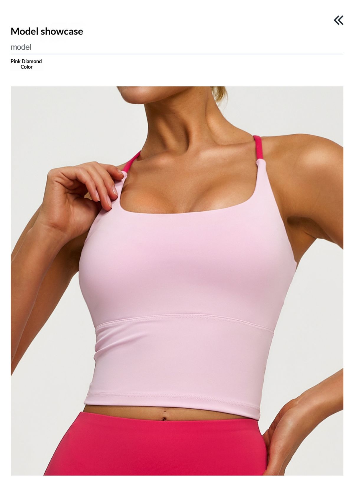 High-support Slim-fit Strap Sports Vest With Fixed Padding, Shockproof Fitness Bra For High-intensity Workouts