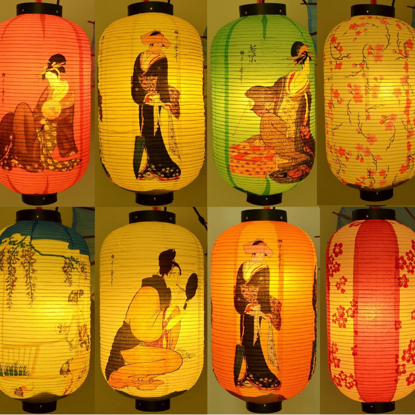 Hotel Decoration Ukiyo-e Portrait Of A Beauty Chinese Lantern