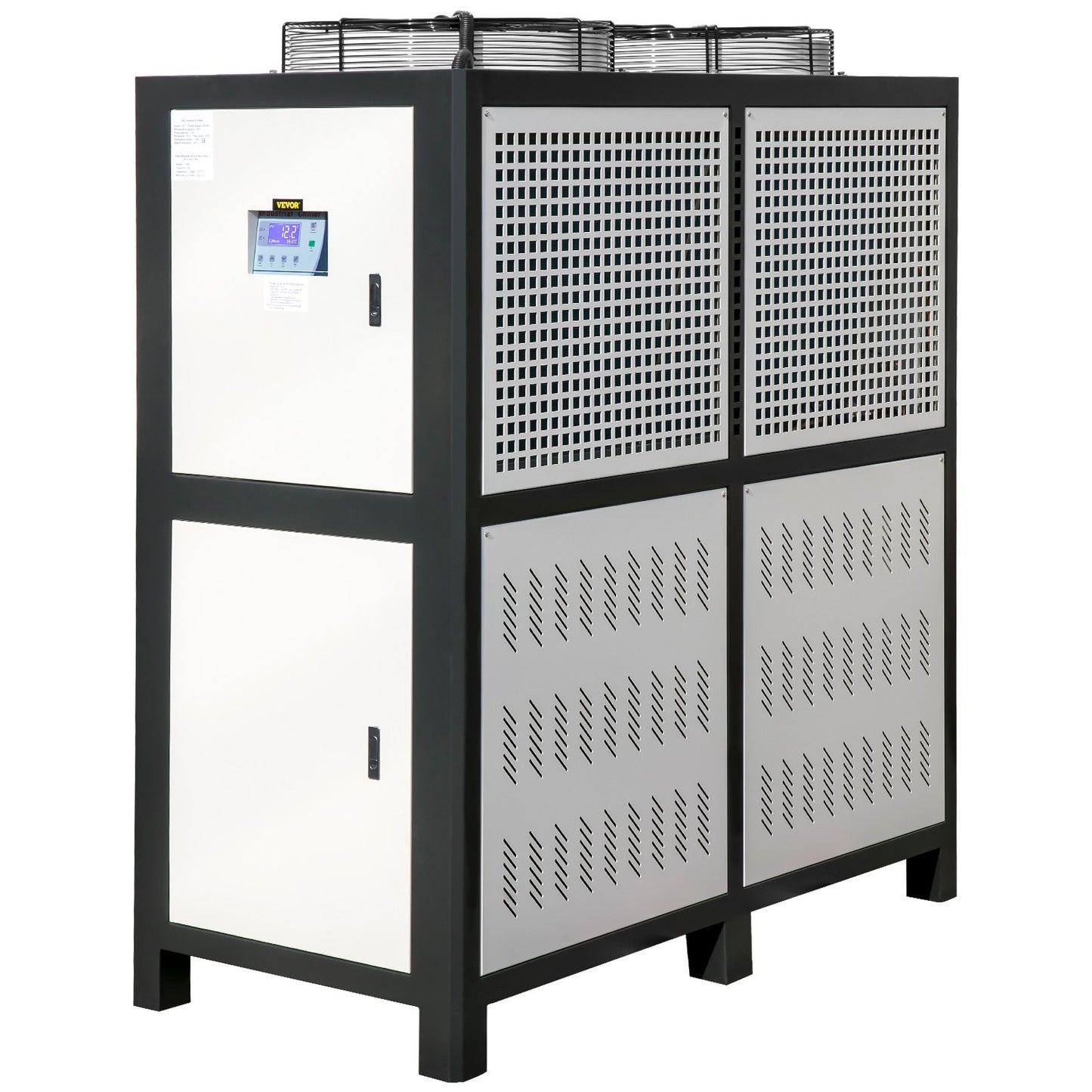 Water Chiller 15Ton, Capacity Industrial Chiller 15Hp, Air-Cooled Water Chiller, Finned Condenser, With Micro-Computer Control, Stainless Steel Water Tank Chiller Machine For Cooling Water