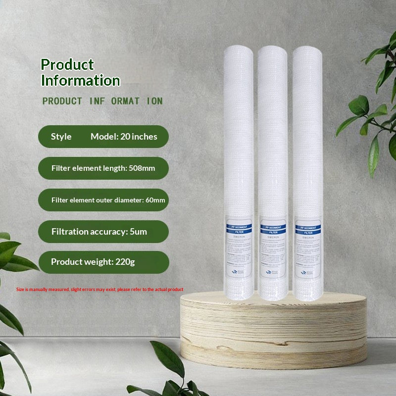 Universal 20-inch Food-Grade PP Cotton Meltblown Filter Cartridge For Water Purifiers