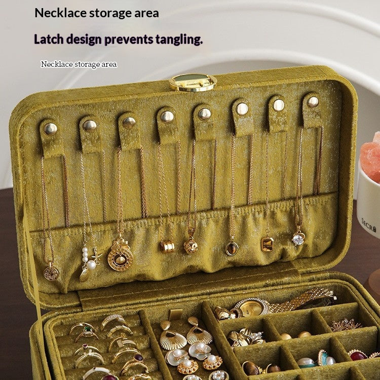 High-end Exquisite Large-capacity Gold Jewelry Box For Necklaces And Accessories