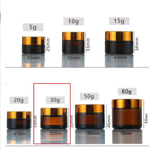 Amber Glass Cream Jar For Light-sensitive Products
