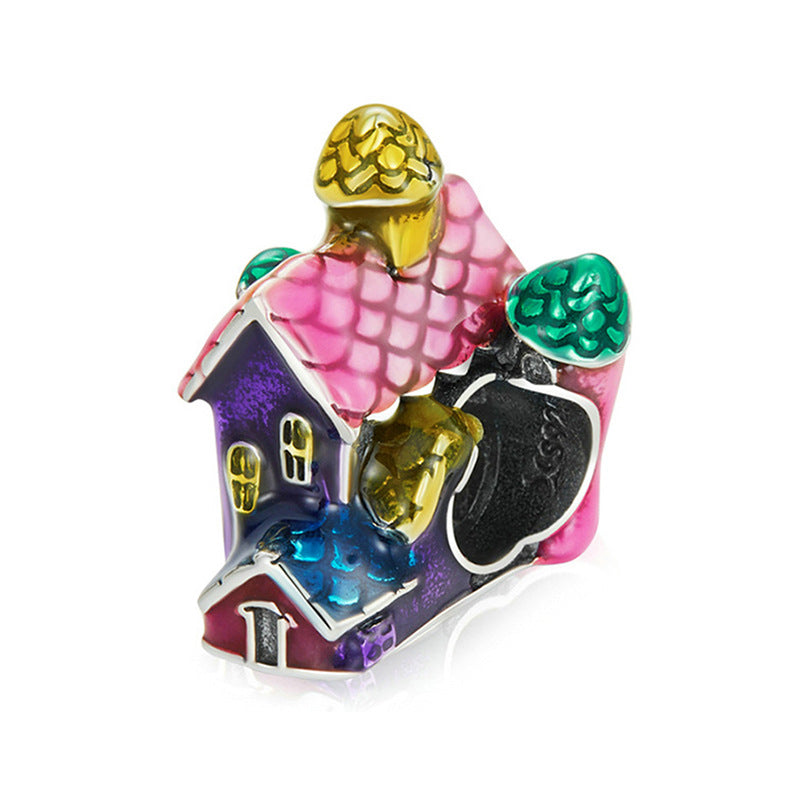Animal-themed Colorful Heart-shaped Large-hole Beads For DIY Bracelet Accessories