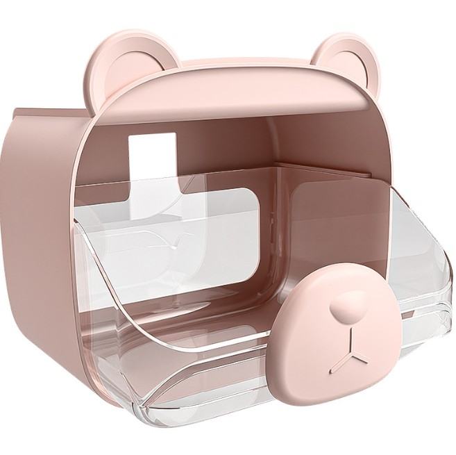 Bear Storage Box-Hanging and Standing-Pink-ABS+PET-1 piece