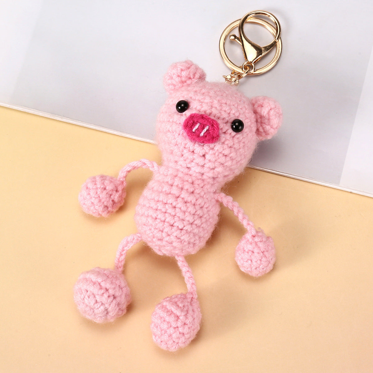 Knitted Ornament Doll Keychain Little Bear Pendant Gift