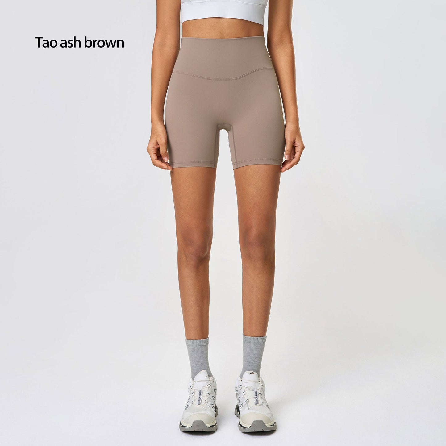 Naked-feel Elastic Yoga Pants, Tummy Control And Butt-lifting Cycling Fitness 3 Pants Tight Running Shorts For Women