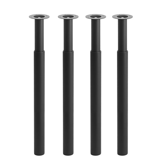 Adjustable Table Legs, 28-43.3 In Steel Furniture Legs, 1200 Lbs Max Load Heavy Duty, Quick Installation, Ideal For Home Office Desk DIY, Coffee Dinner Bar Tables, Workbenches, Set Of 4, Black