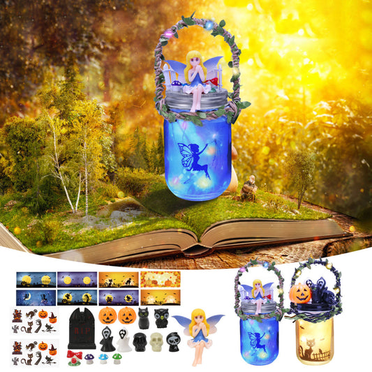 Pumpkin Lantern Craft Kit - Set Of 2 With Tins & Accessories For Halloween Decorations