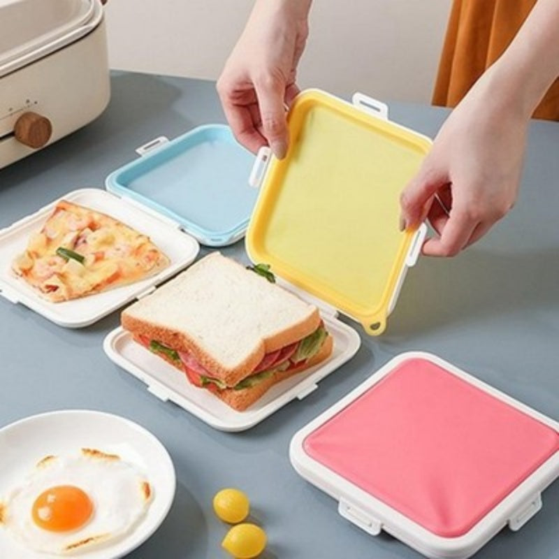 Sandwich Storage Box Reusable Leakproof Food Storage Blue