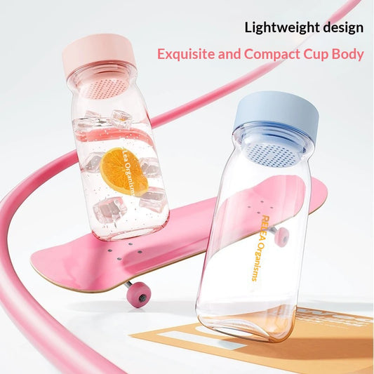Plastic Water Bottle Stylish Design Summer Sports Portable Tea On-the-go Cup