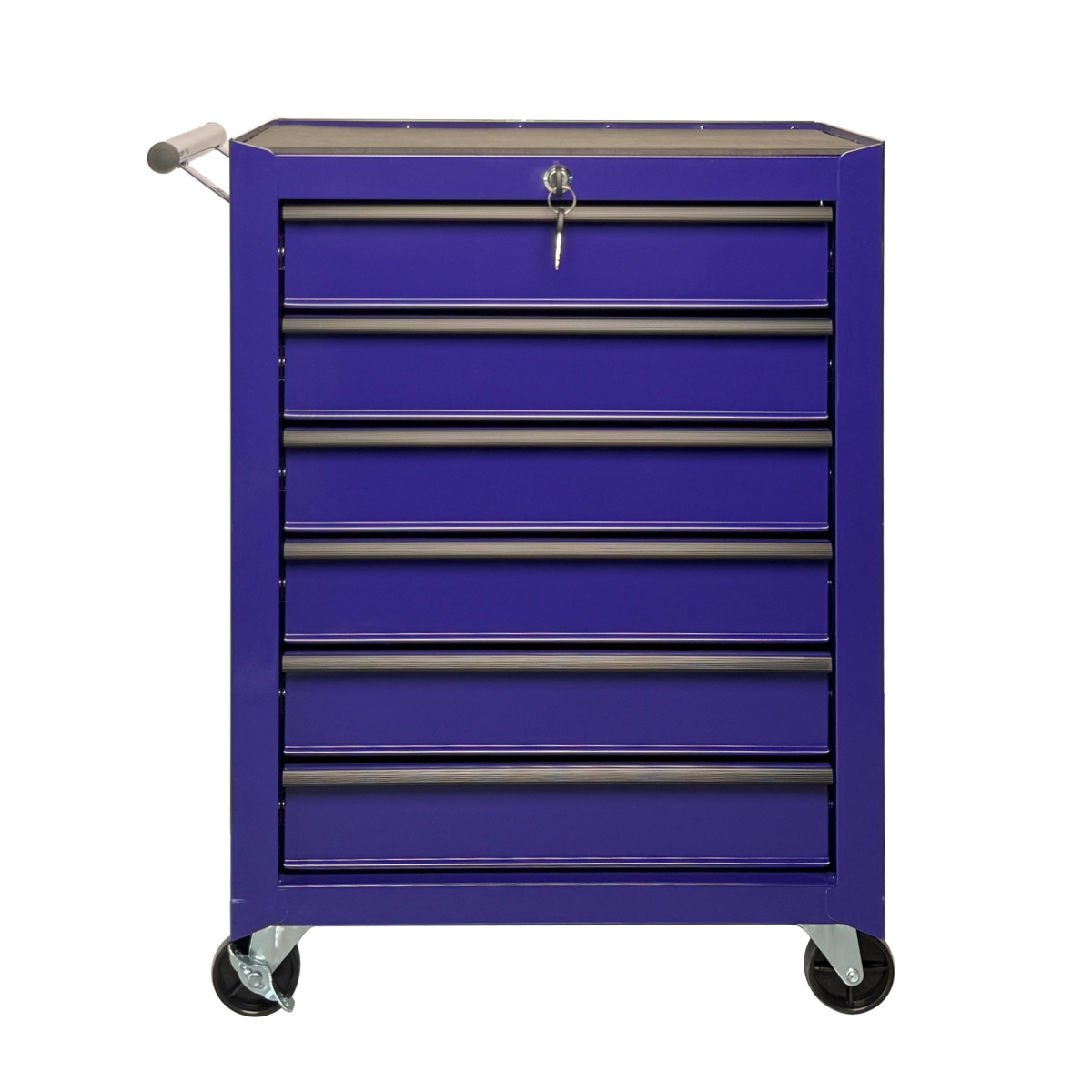 Rolling Metal Tool Chest with 6 Drawers, 20" 6-Drawer Tool Chest Cabinet with Ball Bearing Drawer Slides, Steel Tool Storage Box Organizer  -PURPLE