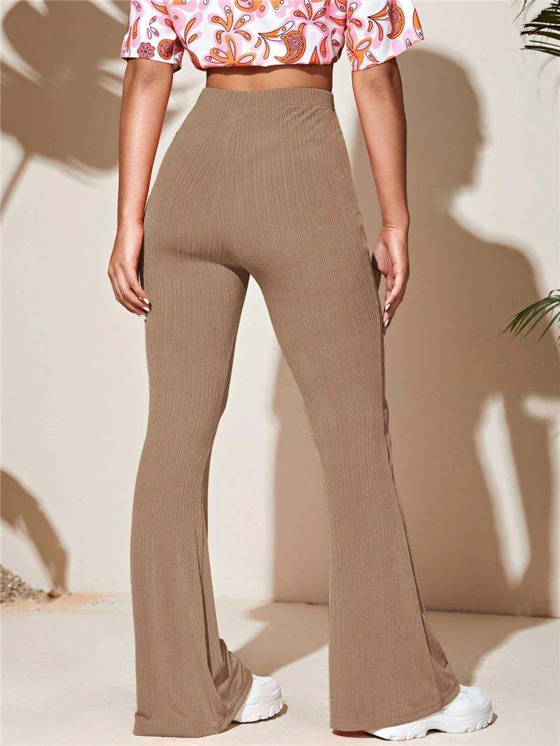 Women's Fashion Casual Knitted Sports High Waist Yoga Pants