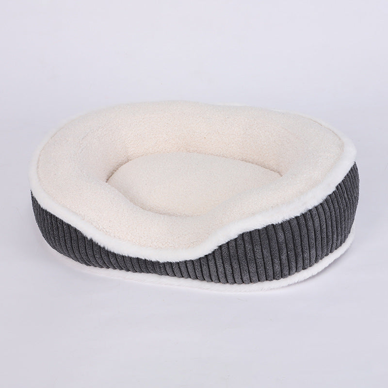New Autumn-winter Pet Bed - Cute, Soft, Comfortable, Detachable, Thick And Warm Plush Cushion Products For Pets