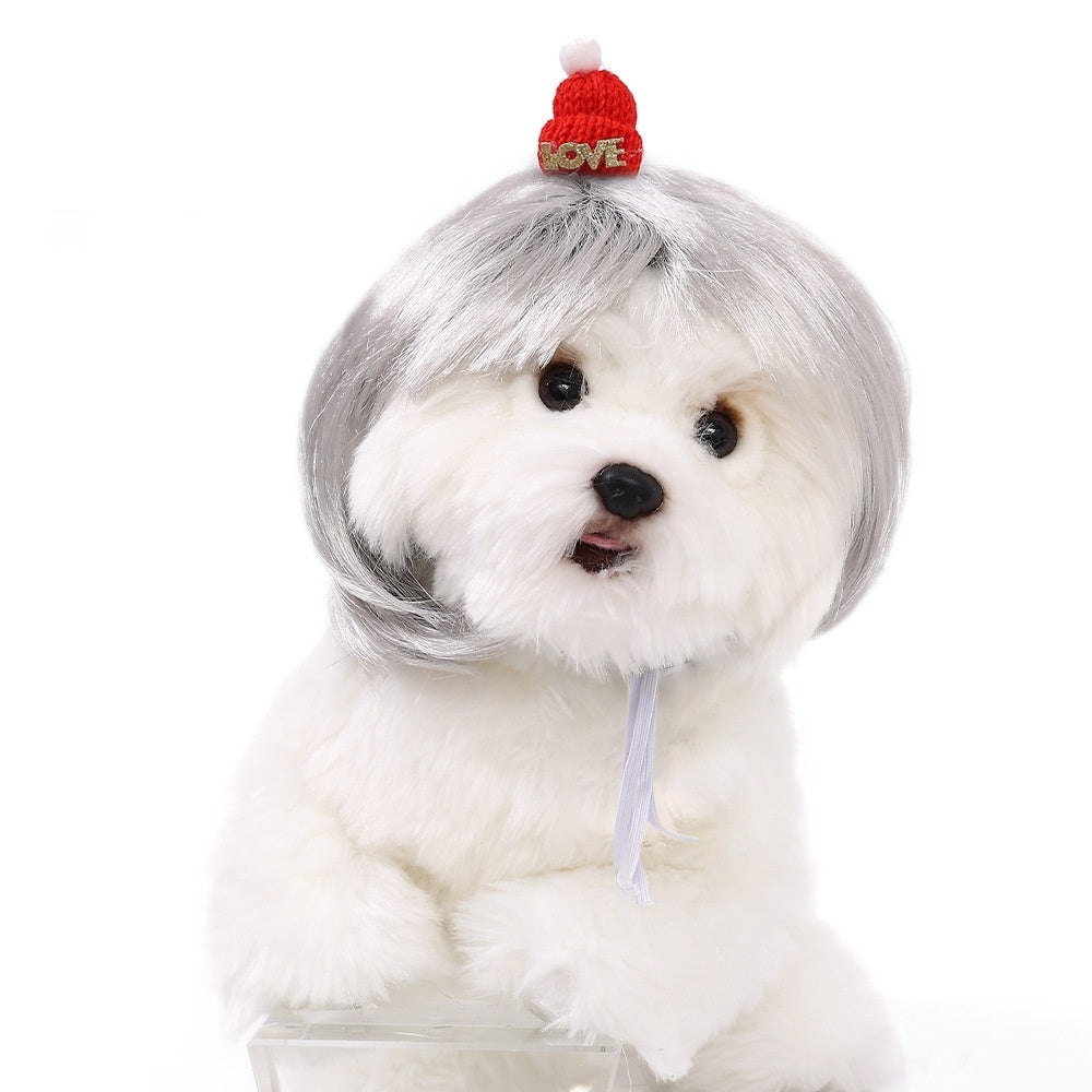 Halloween Pet Wig For Curly Or Straight Hair