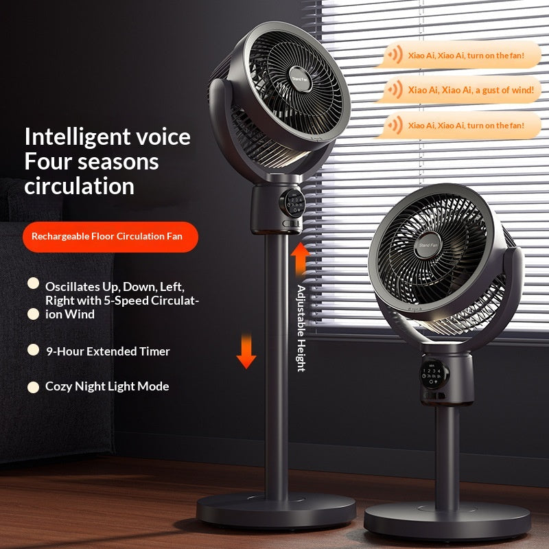 Rechargeable Home Remote-Control Upright Electric Fan