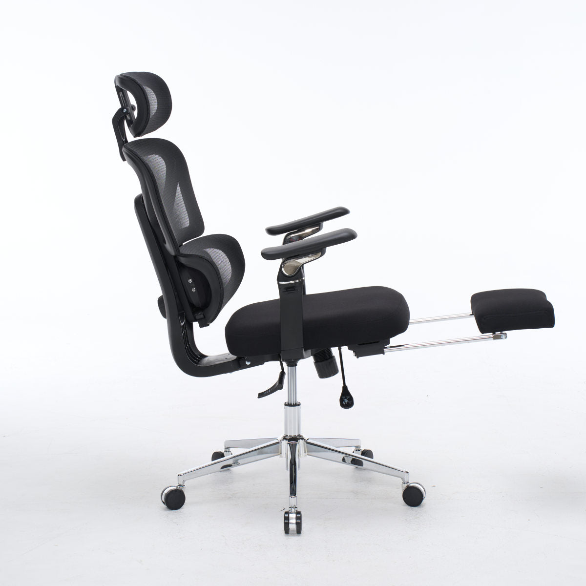 Ergonomic Home Office Desk Chair With Massage Lumbar Support,4D Headrest & 5D Armrests, Adjustable Back High And Seat Depth  Black