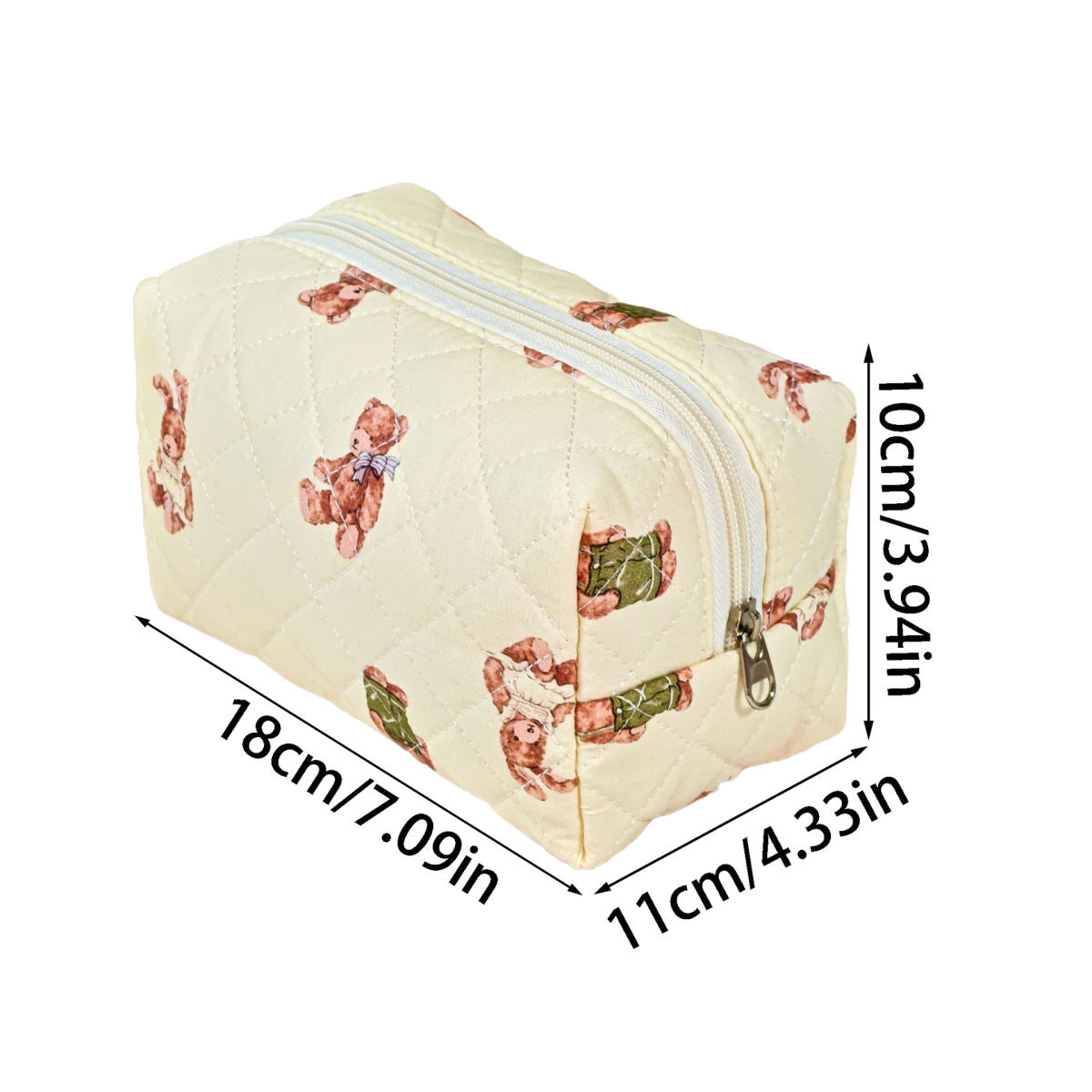 Printed Quilted Makeup Large Capacity Portable Toiletry Bag For Travel