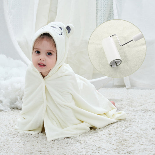 Baby Bath Towel Soft And Highly Absorbent With Hooded Coral Fleece Robe