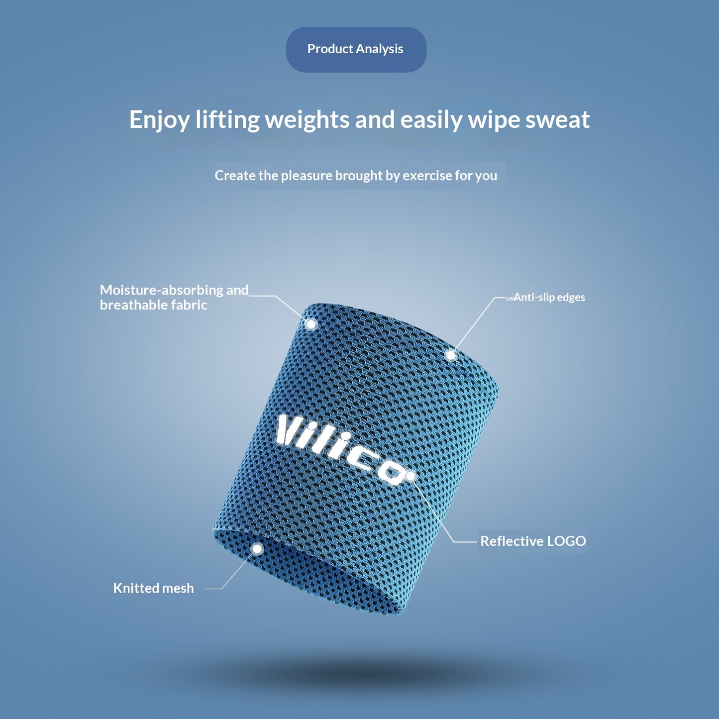 Sweat-absorbing Cooling Non-slip Breathable Sweat-wiping Wristband