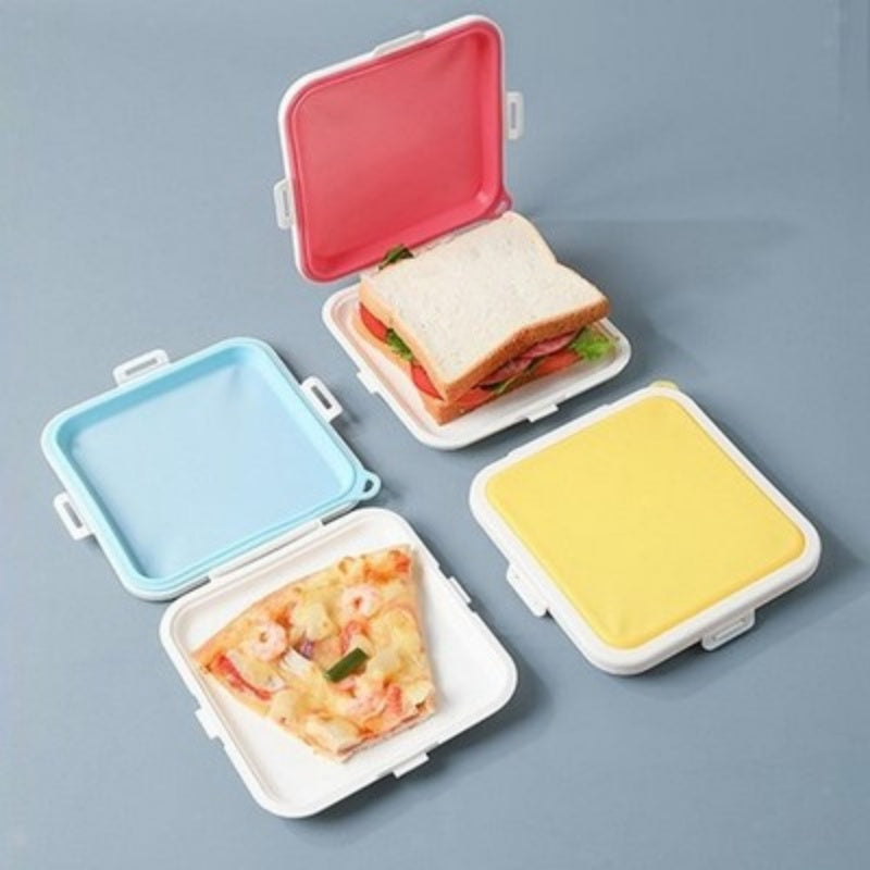Sandwich Storage Box Reusable Leakproof Food Storage Blue