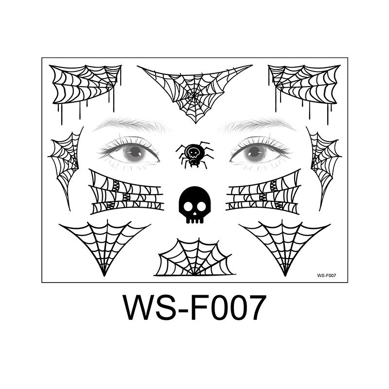 Spider Web Face Pasters Tattoo Sticker Waterproof Makeup Painted Tattoo Sticker