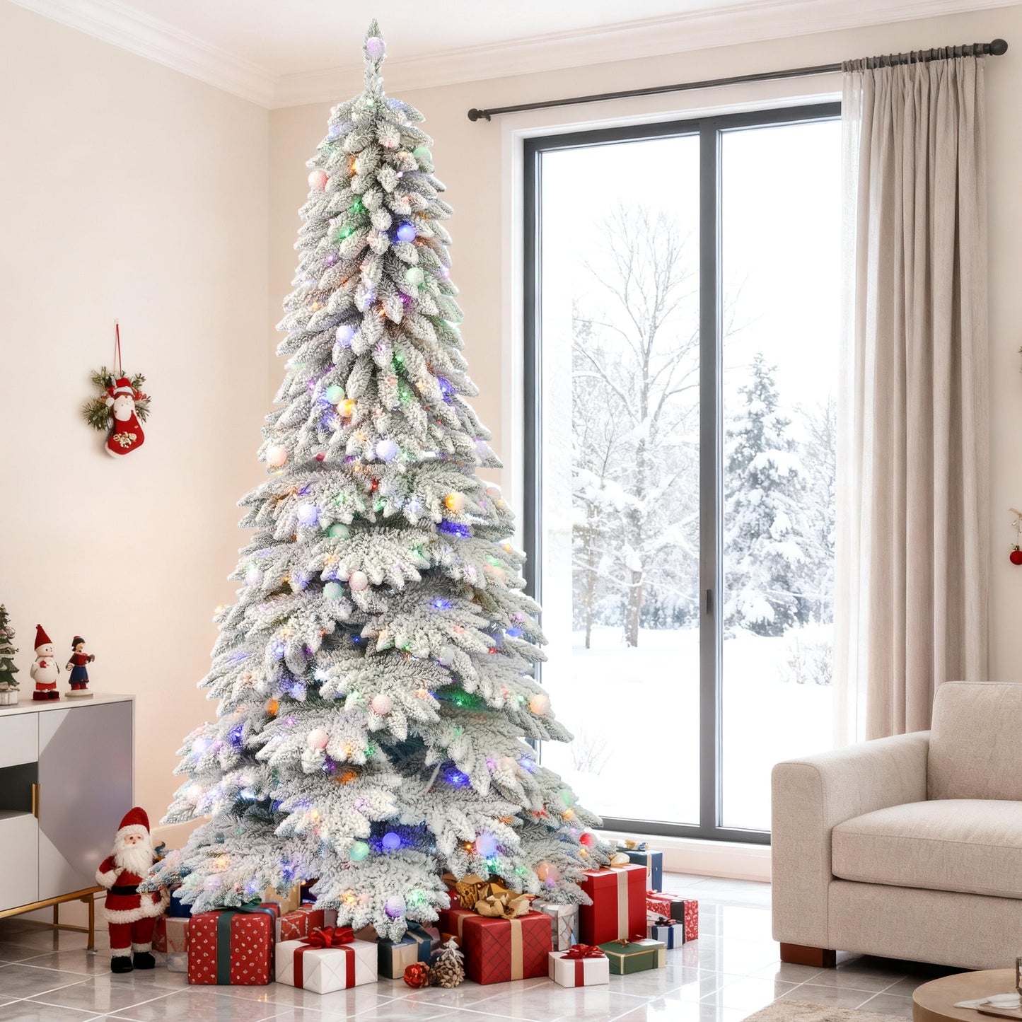 Illuminated Christmas Tree For Home Living Room Festive Decoration, Christmas Gifts And Ornaments, Perfect For Christmas Scene Setup